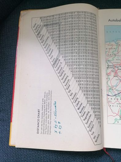 Vintage 1951 Shell Autoatlas Germany & 1951 ADAC Autobahn Map
