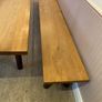 Large solid oak dining table  and benches (3m) Image 4