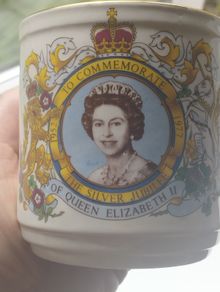 Churchill England 1977 Silver Jubilee Mug.
