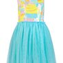 Billieblush blue girls sequin sleeveless tulle dress Age 4 BNWT Image 2
