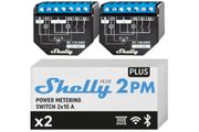 2 x Shelly plus 2PM, Power Metering Switch - Wi-Fi-operated smart switch, 2 channels 16A total current