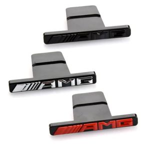 Silver Black Red ABS Car Front Grill Grille Badge Emblem Sticker For Mercedes Benz AMG Logo W212 W213 W202 W211 W176 W210 W205 GLA GLC CLS GLK
