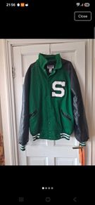 vintage green and black eatan sports jacket Meca Sportswear