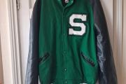 vintage green and black eatan sports jacket Meca Sportswear