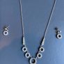 Vintage Art Deco Silver Pendant and matching earrings Image 2