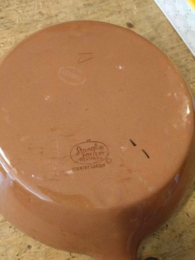 vintage Stangl Pottery skillet serving dish,
