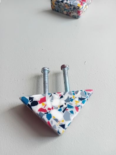9 x vintage ikea terrazo drawer knob