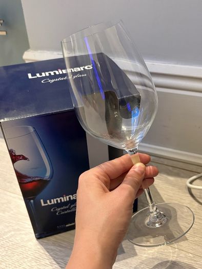 Luminarc crystal wine glasses