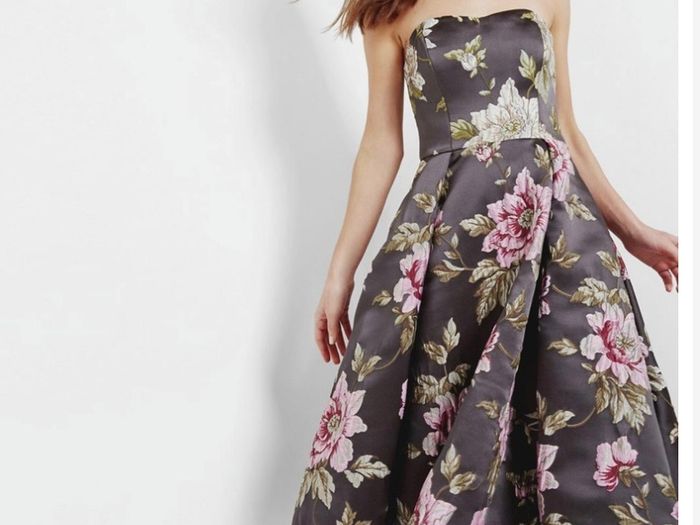 Ted Baker Bernica Floral Jacquard Full Midi Dress Gunmetal!