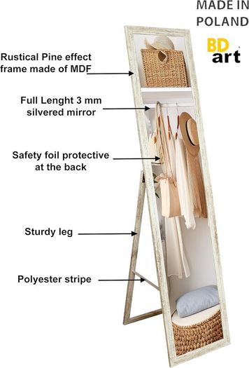 Large floor mirror broken