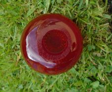 Red glass paperweight, Ornament, Home decor, Glass ornament