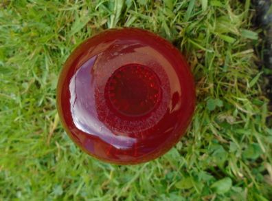 Red glass paperweight, Ornament, Home decor, Glass ornament