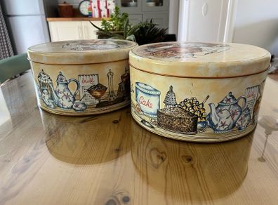 Large Vintage Cake Tins - Made in England