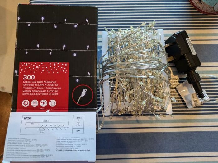 copper wire led lights mains plug x 2 boxes, 20 each or both for 30