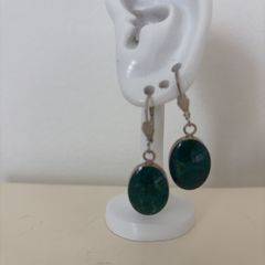 Eilat Stone Earrings 925 Silver Hallmarked