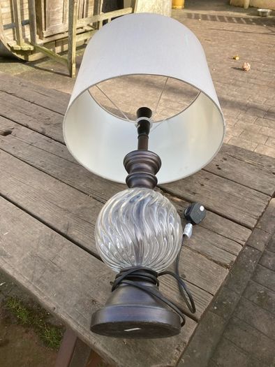 wood/glass lamp