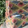 Vintage Two Carved Boxes Wooden Jewelry Hand Painted Handmade  Home Decor 10"x6" H 6" and 8,2"x4,5" H 4,2" Image 5