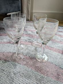 4 John Rocha Waterford Crystal Wine Glasses