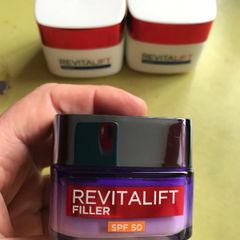 3 new unused L Oreal revitalift creams 1 day Filler SPF 50 and 2 night