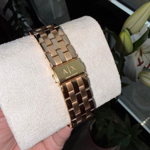 Armani Exchange  Rose Gold Crystal Ladies Watch
