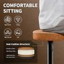 Set of 2 Bar Stools with Microfibre Leather, Bar Stools with Footrest and Without Backrest, Counter Stool, 360 Rotatable, 150 kg Load Capacity, Brown Image 5
