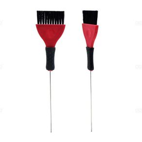 Hair Dye / Tint / Bleach / Colouring Brush with Metal Tail Pin - Red
