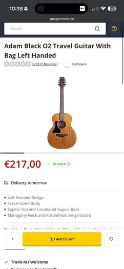Left handed guitar and keyboard