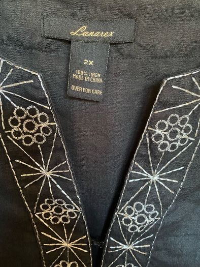 Linen Blouse Size 2 X