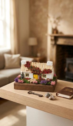 Handcrafted tiny wooden cottage