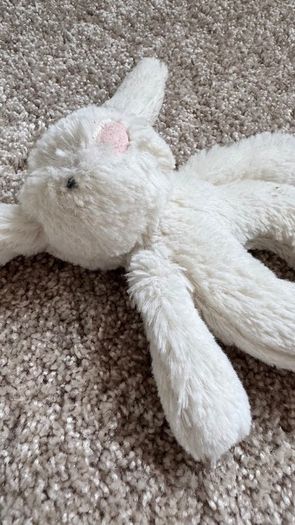 Bashful Bunny Ring Rattle in Cream for newborn, toddler, kids