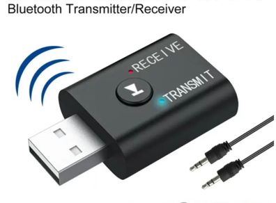 2in1 USB Bluetooth 5.0 Transmitter & Receiver Adapter 3.5MM AUX CAR Audio Music
