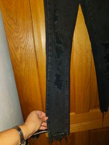 Black denim jeans
