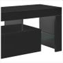51 Inch Black Modern LED TV Stand Cabinet High Capacity TV Stand for Living Room Image 2