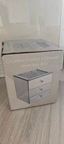 Crushed Crystal 3-Drawer Jewellery Box