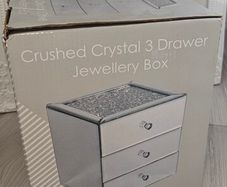 Crushed Crystal 3-Drawer Jewellery Box
