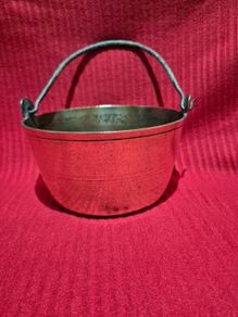 Vintage Brass Jam Pan / Decorative Pot with Iron Handle