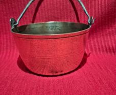 Vintage Brass Jam Pan / Decorative Pot with Iron Handle