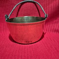 Vintage Brass Jam Pan / Decorative Pot with Iron Handle