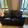 Black Leather 3-Seater & 2-Seater Sofa Set Image 3