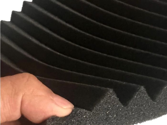 48 Pack Black Red 1" X 12" X 12" Acoustic Wedge Studio Foam Sound Absorption Wall Panels Multiple Colours Available, See Photos (free Postage)