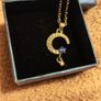 Celestial Necklace  Moon, Star & Sparkle Charm Image 5