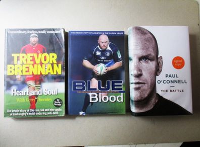 Irish Rugby - 3 Signed Books