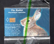 2001 Gibraltar 20 unit Wildlife of Gibraltar  Rabbit (Siemens - S5 (Module 33)) Phonecard New in Packaging