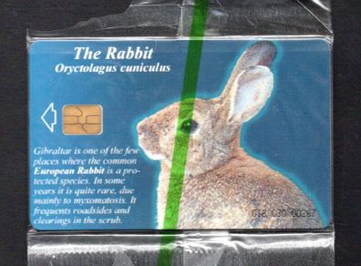 2001 Gibraltar 20 unit Wildlife of Gibraltar  Rabbit (Siemens - S5 (Module 33)) Phonecard New in Packaging