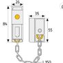 Abus Heavy Duty Lockable Door Chain Silver Image 2
