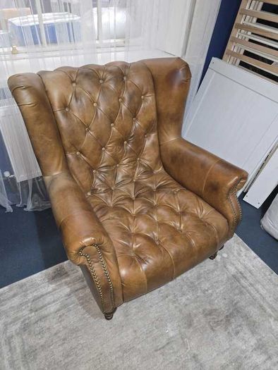 Classic Chesterfield Wingback Armchair