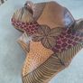 African Leopard Drinking Fruit Bowl and hand made carved wood. Image 8