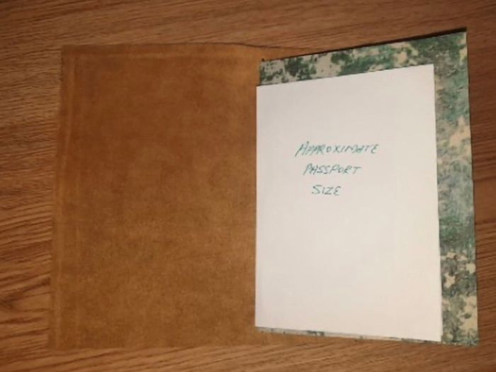 Handmade leather personal size notebook passport diary holder 17cm x 11cm with 4 elastics to hold your notebooks diaries etc and also a pen loop and a handmade notebook also FREE STANDARD POSTAGE INCLUDED