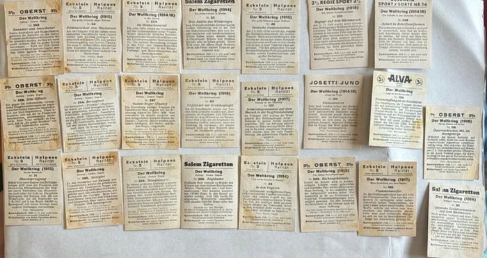 German WW1 Cigarette Cards x 23