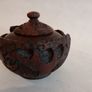 Antique Hand Carved Hardwood Treen Box Image 4